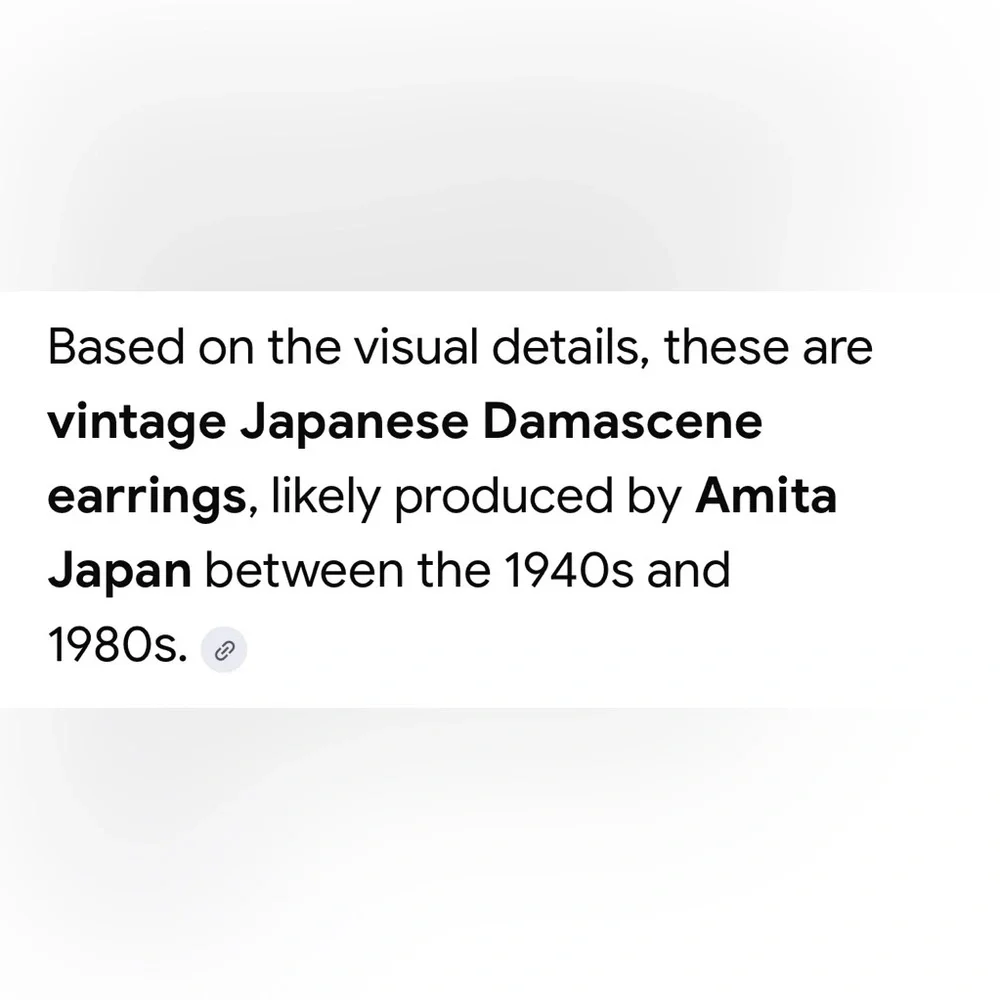 Damascene Japanese earrings. 1940-1980 - Picture 3 of 4